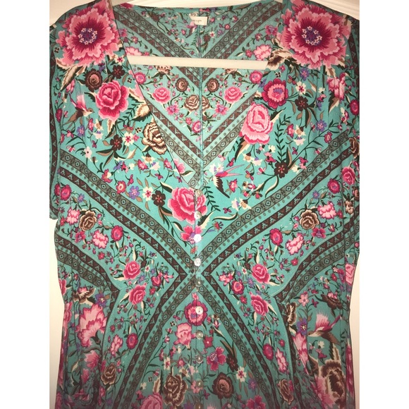 SOLD 🔴 Spell Babushka Mini Turquoise Dress - Picture 4 of 5